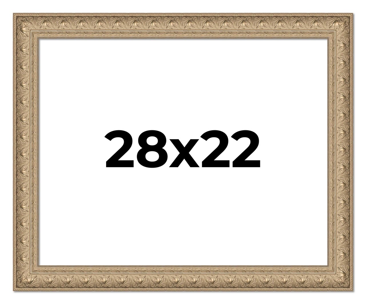 22x28 Museum Picture Frame with UV-Resistant Acrylic & Acid Free Backing, Available in 4 Finishes - Black, Brown, Gold, Silver